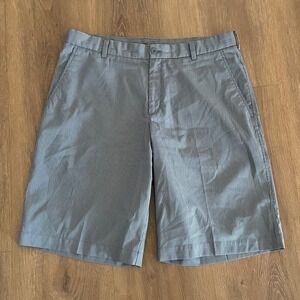 Nike‎ Golf Men's Size 35/36 Performance Shorts Striped Gray Tech Swoosh Athletic